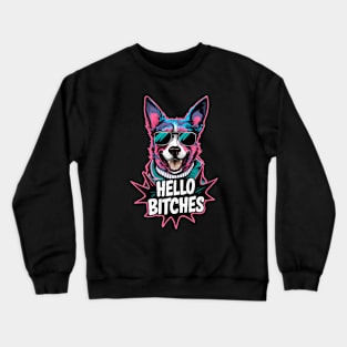 Funny Dog With Sunglasses Crewneck Sweatshirt